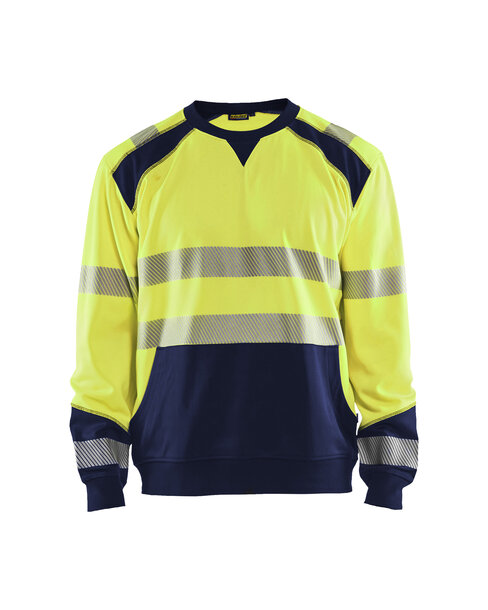 High Vis Sweatshirt High Vis Gelb/Marineblau