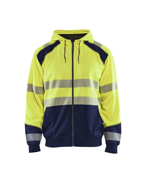 High Vis Kapuzensweater High Vis Gelb/Marineblau