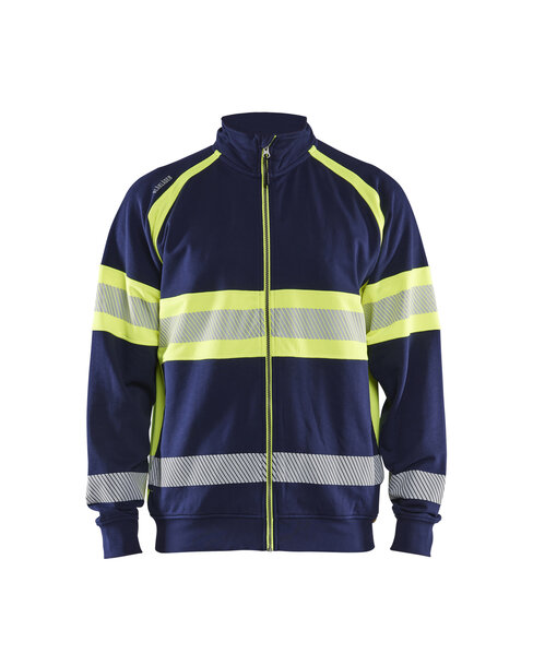 High Vis Sweatjacke Marineblau/ High Vis Gelb