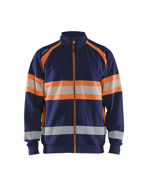 High Vis Sweatjacke Marineblau/Orange