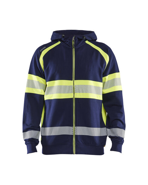 High Vis Kapuzenjacke Marineblau/ High Vis Gelb