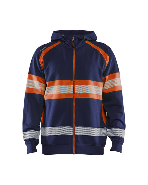 High Vis Kapuzenjacke Marineblau/Orange