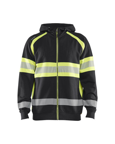 High Vis Kapuzenjacke Schwarz/Gelb
