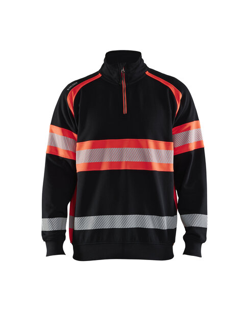 High Vis Sweater Schwarz/High Vis Rot