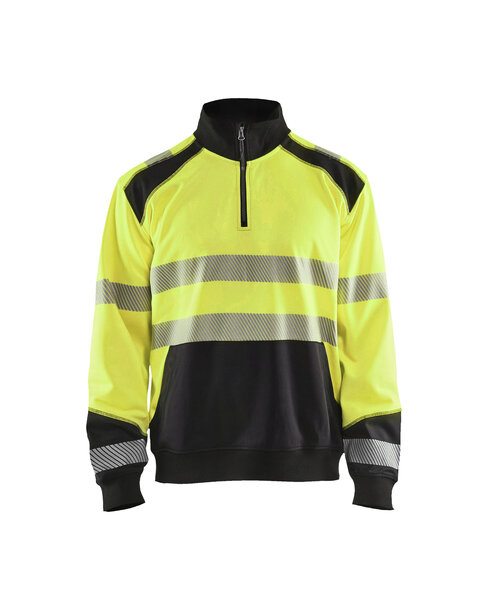 High Vis Sweatshirt Half-Zip High Vis Gelb/Schwarz