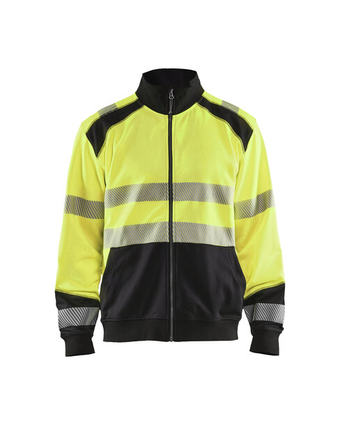 High Vis Sweatshirt mit Reißverschluss High Vis Gelb/Schwarz