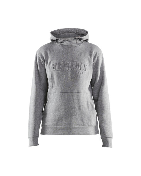 Damen Kapuzensweater 3D Grau Melange