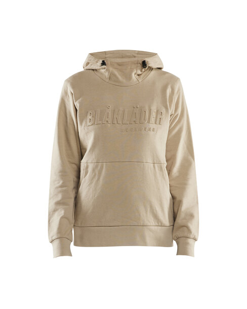 Damen Kapuzensweater 3D Beige