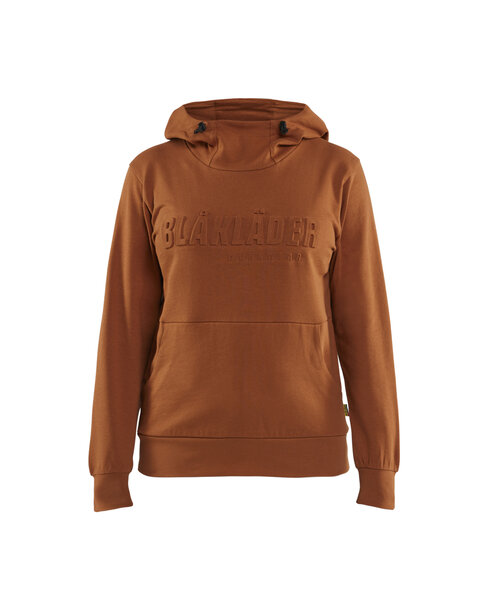 Damen Kapuzensweater 3DRostbraun