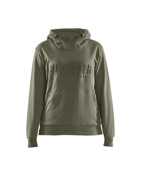 Damen Kapuzensweater 3D Herbstgrün