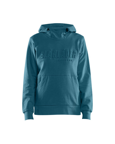 Damen Kapuzensweater 3D Aquamarin