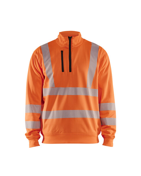 High Vis Sweatshirt Half-Zip High Vis Orange