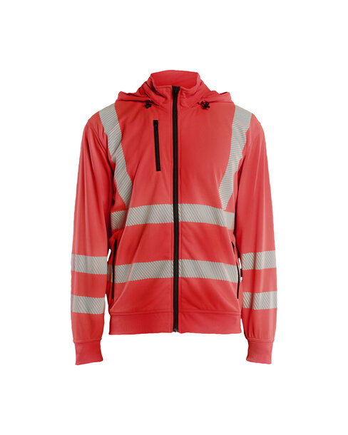 High Vis Sweatshirt mit abnehmbarer Kapuze High Vis Rot