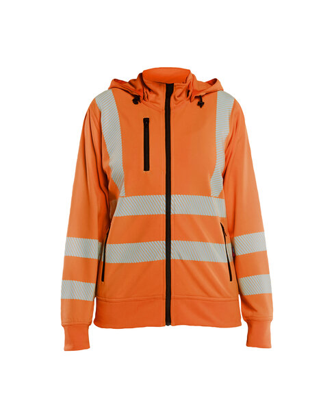 Damen High Vis Sweatshirt mit abnehmbarer Kapuze High Vis Orange