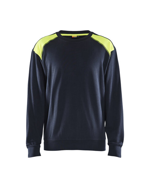 SweatshirtDunkel Marineblau/High Vis Gelb
