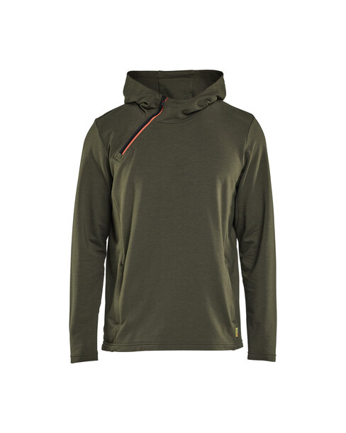Kapuzenpullover Half zip Waldgrün