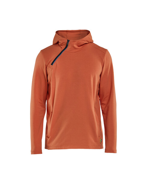 Kapuzenpullover Half zip Orange/Rost
