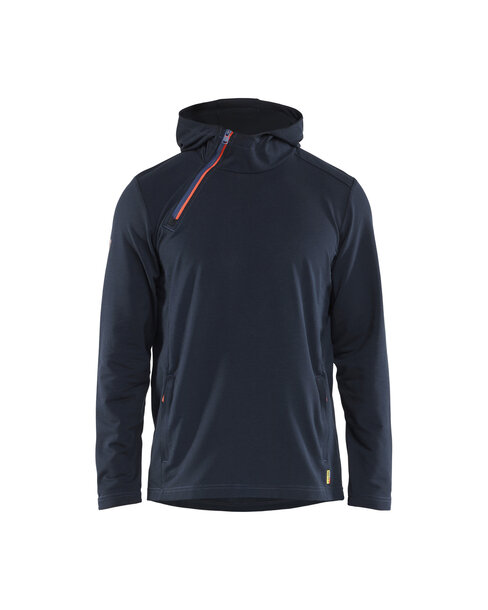 Kapuzenpullover Half zip Dunkel Marineblau