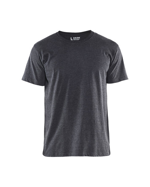 T-SHIRT IM MULTIPACK Schwarz Melange