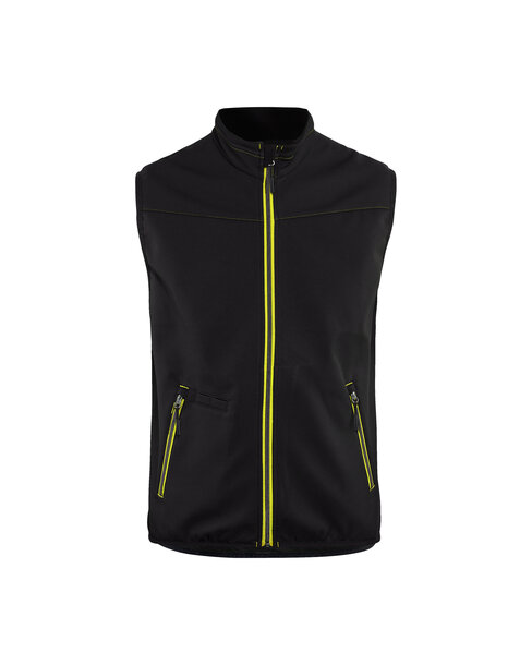 Softshell Weste Schwarz/Gelb
