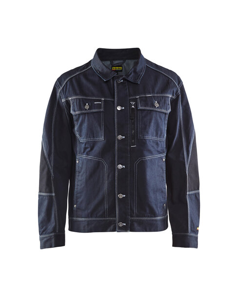 Handwerker Jacke Denim Marineblau/Schwarz