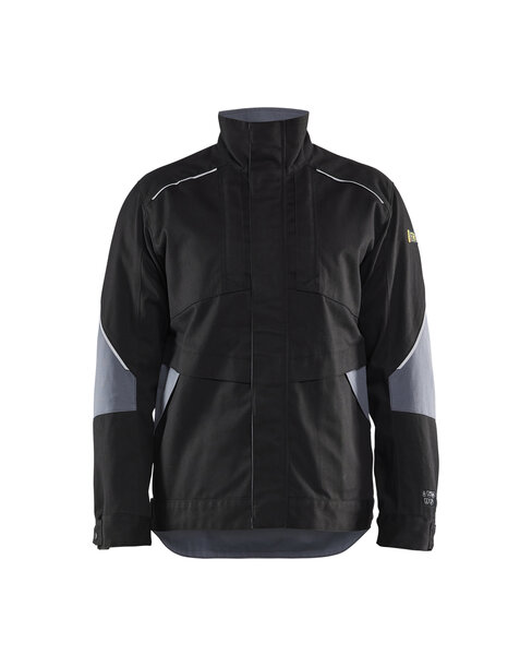 Flammschutz Jacke Schwarz/Grau