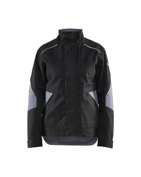 Damen Flammschutz JackeSchwarz/Grau