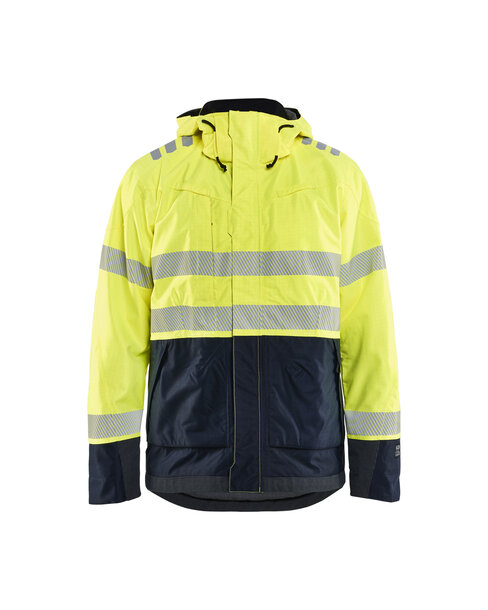 Multinorm Shell Jacke High Vis Gelb/Marineblau