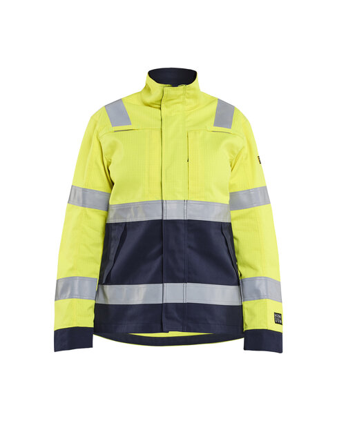 Damen Multinorm Jacke High Vis Gelb/Marineblau