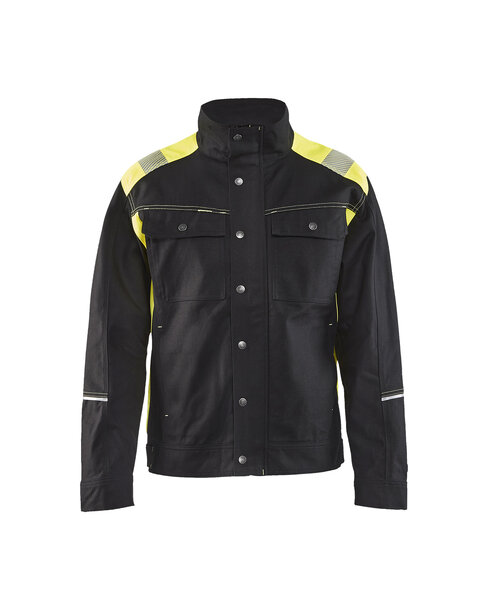 Handwerker Jacke Schwarz/Gelb
