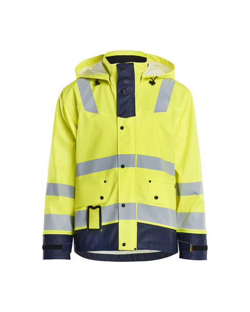 Regenjacke Level 2 High Vis Gelb/Marineblau