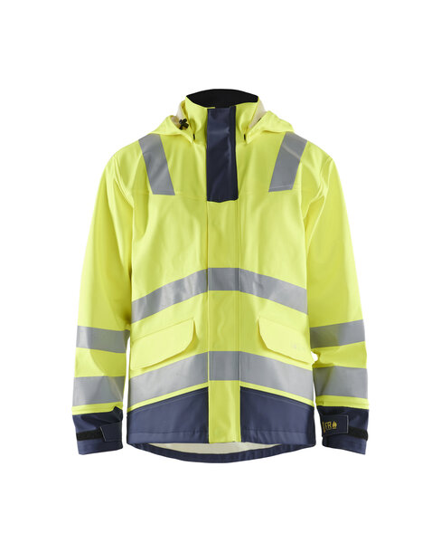 Flammschutz Regenmantel Level 2 High Vis Gelb/Marineblau