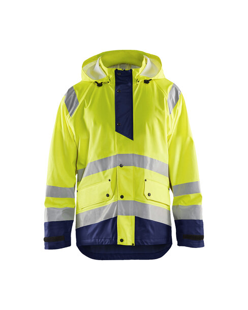 High Vis Regenjacke Level 1 High Vis Gelb/Marineblau