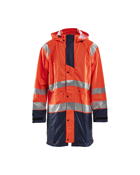 High Vis Regenjacke Level 1 High Vis Orange/Marineblau