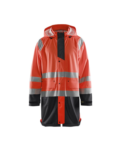High Vis Regenjacke Level 1 High Vis Rot/Schwarz