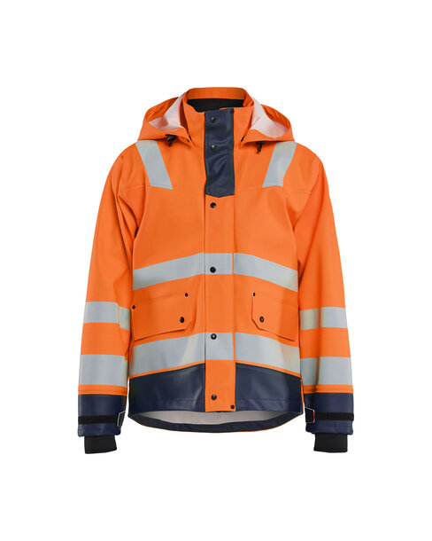 High Vis Regenjacke Level 3 High Vis Orange/Marineblau