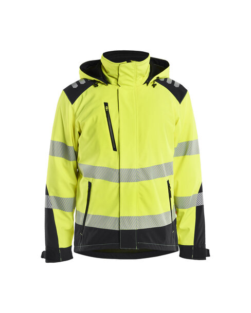Leichte gefütterte Softshell Winterjacke High Vis High Vis Gelb/Schwarz