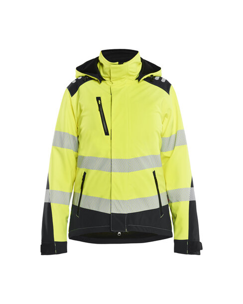 440102513 Leichte gefütterte Damen Softshell Winterjacke High Vis High Vis Gelb/Schwarz