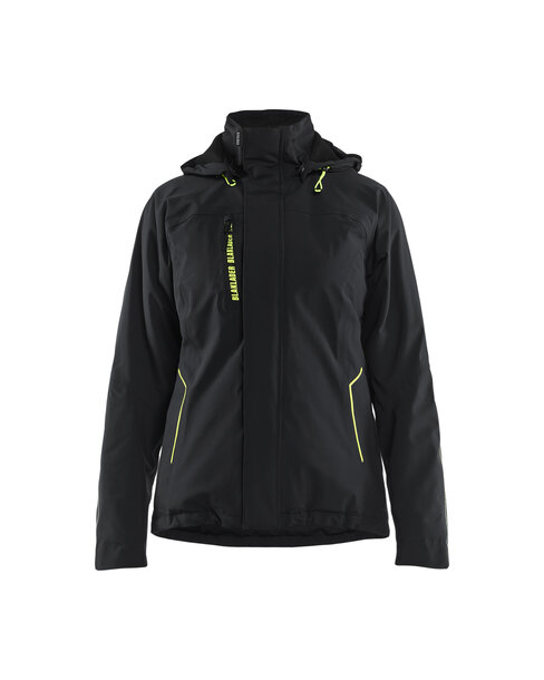 Damen Lightweight Funktionsjacke 4-Wege-StretchSchwarz/Gelb