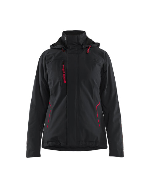 Damen Lightweight Funktionsjacke 4-Wege-StretchSchwarz/Rot