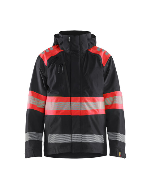 High Vis Shell Jacke Schwarz/High Vis Rot