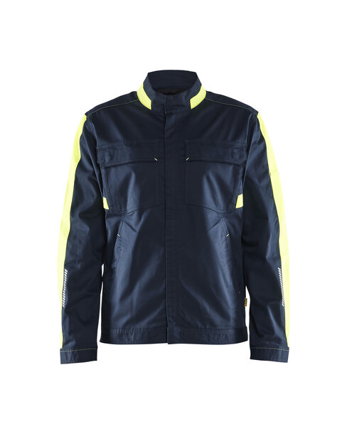 Industrie Jacke StretchDunkel Marineblau/High Vis Gelb