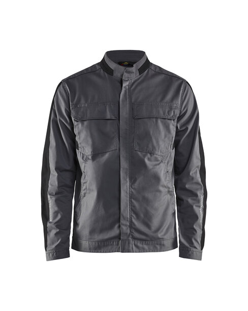Industrie Jacke Stretch Mittelgrau/Schwarz