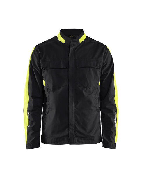 Industrie Jacke Stretch Schwarz/Gelb