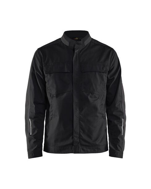 Industrie Jacke Stretch Schwarz/Dunkelgrau