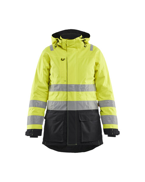 Damen High Vis Winter Parka High Vis Gelb/Schwarz