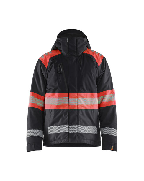 High Vis Winterjacke Schwarz/High Vis Rot