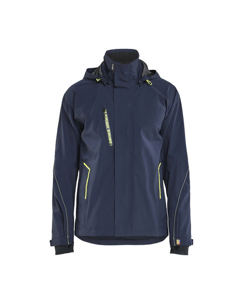Shell Jacke Stretch Dunkel Marineblau/High Vis Gelb