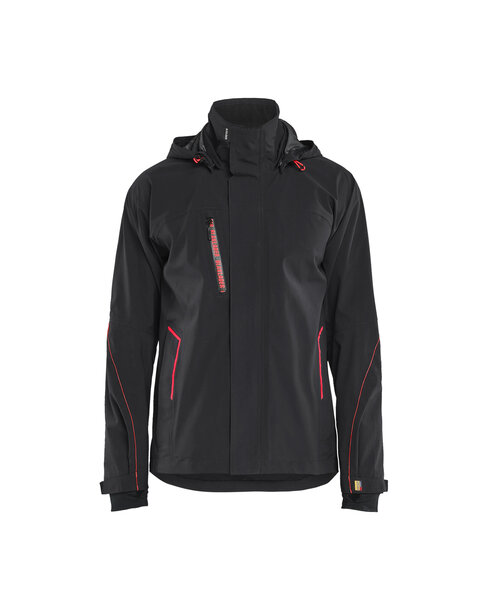 Shell Jacke Stretch Schwarz/Rot