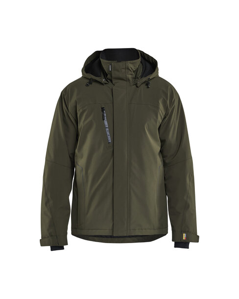 Winterjacke Stretch Waldgrün/Schwarz